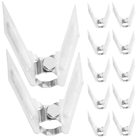 PRETYZOOM Set 12 Forchette da Girarrosto in Acciaio Inox per Pollo Arrosto, Spiedini di Metallo Rotanti per Barbecue e Forno, Utensili Resistenti Alte Temperature per Cucina e Grigliate