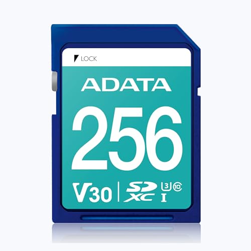 ADATA ASDX256GUI3V30S-R 256 GB SDXC Class 10 UHS-I - Memoria Flash (256 GB, SDXC, Clase 10, UHS-I, 100 MB/s, Negro, Azul)