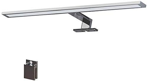 LED Spiegelleuchte 500mm neutralweiß 230V aus Aluminium verchromt - IP44 für Bad, Badezimmer Spiegellampe Spiegelschrank-Lampe Schrankleuchte Schminklicht