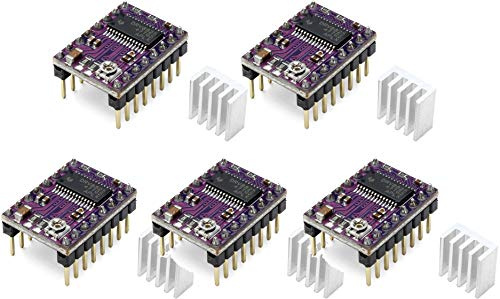 5pcs Stepstick DRV8825 Stepper Motor Driver Reprap RAMPS replace A4988 | 5 stücke DRV8825 5-schicht stepper motor controller modul mit mini kühlkörper für 3D drucker