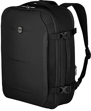 Victorinox Crosslight Boarding Bag, 15,6 Zoll Laptop-Rucksack, Erweiterbar, Damen/Herren, 22 x 39 x 53 cm, Schwarz