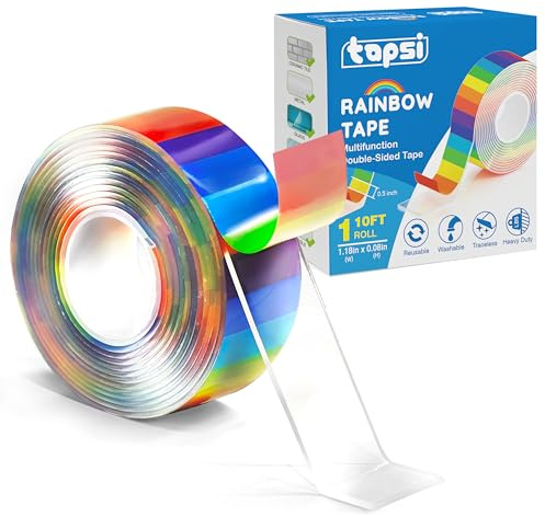 Extra Strong Double Sided Tape Heavy Duty, Nano Mounting Tape - 3m x 3cm - Clear, Picture Hanging Strips on Wall, Carpet Adhesive, Poster and Craft - Damage-Free, Removable & Reusable