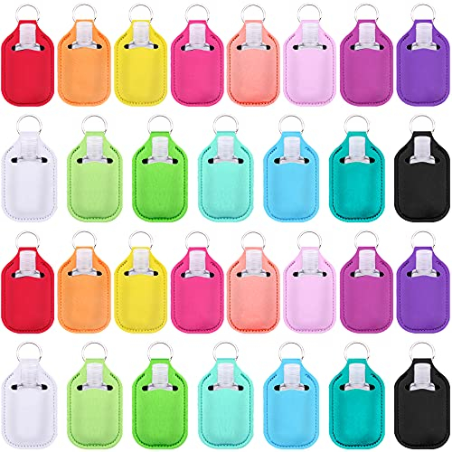 Duufin 60 Stück Händedesinfektionsmittelhalter leere Reiseflaschen Set, Buntes Muster, 60 Count (Pack of 1)