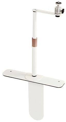 Soporte para Proyector, Rosca de 1/4, Inclinación de 90°, Aplicación Amplia, Altura Ajustable de 24 a 40 Cm, Soporte para Proyector de Cama de Acero Aleado para el Hogar (Blanco)