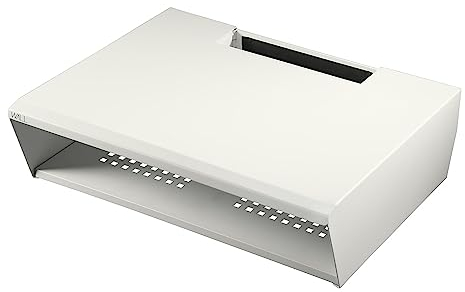 WALL Box Shelf for TV Stand Models V2/V3/V5-2-Tier, Free Positioning, Thermal Ventilation, Supports up to 10kg/22lb, Perfect for Video Game Console, DVD/Blu-ray Player, DVR, Cable Box - Satin White