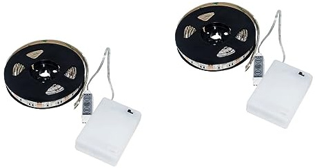 Housoutil 2-teiliges Rgb- -lichtstreifen-set 200 Cm Flexibles Lichtschlauch Mit Selbstklebender Energieeffizienter Beleuchtung Für Bücherregale Schränke Und Den Außenbereich