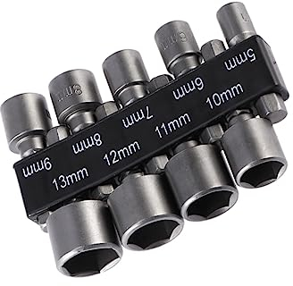 9 Stück Steckschlüssel Bit 5–13mm mit Sechskantschaft
