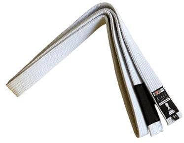 OSS - Cintura brasiliana per jiu-jitsu, 100% cotone, resistente, approvata IBJJF, taglia da adulto, colore bianco, A1