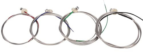 SOFORFREEM 4 Stück / Set mit vertikalen Bass-Saiten, Doppelsaiten, 4/4, 3/4, 1/2, 1/4, 1/8, Größe 1Th 2Rd 3Nd 4St Kontrabass-Saiten