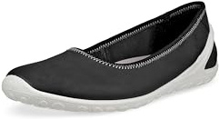 ECCO Women's Biom Lite Skimmer Ballerina Sneaker, Black, 5-5.5
