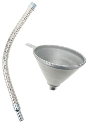 Gatuida Imbuto in Ferro Flessibile Con Bocca Larga Per Rifornimento Olio Auto Design Per Facile Versamento e Maneggevolezza Resistente e Compatto Per Officina e Garage