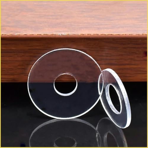 Arandela dura de plástico PVC M1.2 M1.4 M2 M2.5 M3 M4 M5 M6 M8 M10 M12 M20 Junta transparente placa aislante acolchada para Schroeve-M3x7x0,5mm (100 piezas)-dura