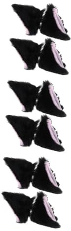 SOLUSTRE 2paare Katzenohren Dekoration Für Motorradhelm Selbstklebende Weiche Plüschohren Passend Für Süße Helmverzierung Für Motorradfahrer Und Cosplay-Fans