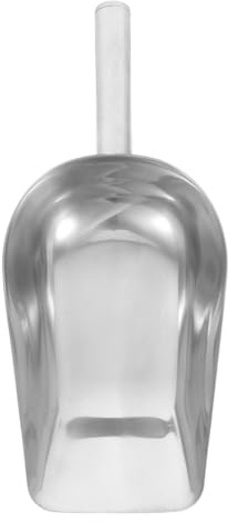 ULTECHNOVO Large Stainless Steel Ice Scoop 10.62 Inch Heavy Duty Food Shovel for Ice Cubes Flour Sugar Grains Candy Kitchen Utility Scoop with Ergonomic Handle for Home Party Use