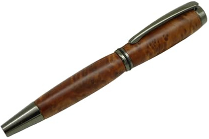 Drechselstube-Hofweller Füller Modell JR junior aus Edelhölzern, Holz, exklusivesEinzelstücke, handgedrechselt, Unikate (Thuja Maser, gunmetal)