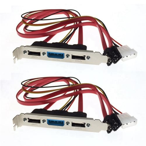 Dxoniislh 2 cables SATA a ESATA y 4 pines IDE Molex Power PCI con ranura para disco duro externo