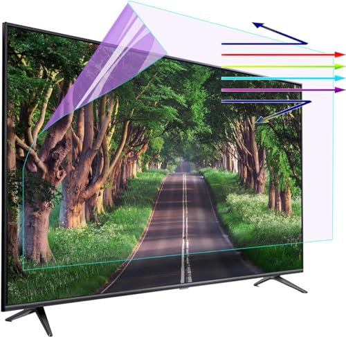 AYCDL 49-65 TV Screen Protector, Matte Anti Reflectivee Anti-Myopia Filter Film, Block Harmful Blue Light, for LCD, LED, 4k OLED & QLED HDTV / 50in 1101x620mm,60in 1327x749mm