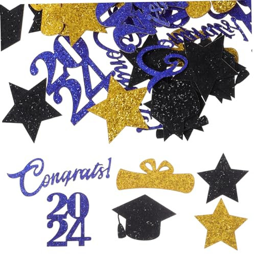 ULTECHNOVO 1bolsa Confeti para Fiesta de Graduación Decoración de Escritorio Confeti de Graduación para Centros de Mesa y Decoración de Mesa