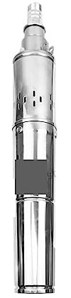 Bomba de agua solar Controlador Bilt-in de 370W, bomba de pozo profundo de tornillo CC Solar de acero inoxidable for batería de almacenamiento, acumulador de coche, bicicleta eléctrica(3SP2-100-D4860-