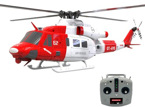 BAUBAUPLAY GOOSKY E2 UH-1Y RC Hubschrauber, 2.4G 6CH Ferngesteuertes Helicopter mit Lidar Ortung, Militär Hubschrauber Spielzeug Geschenk für Erwachsene - RTF