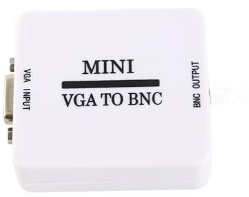BAFOVY VGA to BNC Converter,Automatic Image Detection,High-Resolution Support,Robust VGA Input,Credible Video Output,Easy Power Supply,Mini to BNC Video Converter Box with USB Cable