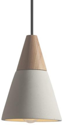 Lampada a Sospensione in Pietra arenaria Bianca in Legno a Forma di Cono, in Stile Minimalista Giapponese, con Attacco E27 e Lampada a Sospensione a Testa Singola, apparecchi di Il