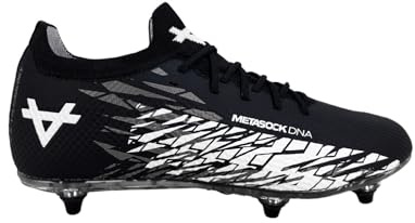 Oxen Metasock 6 Stud Kids SG Rugby Boots (Black, UK Footwear Size System, Big Kid, Men, Numeric, Medium, 6)