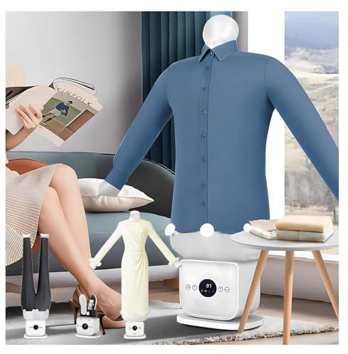 Machine à repasser gonflable automatique for chemises et pantalons, défroisseur vapeur mains libres avec mannequins, accessoires de séchage inclus.(B)