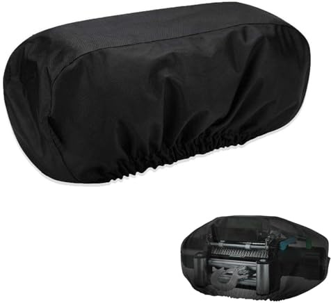 Waterproof Universal Winch Cover - Heavy Duty Dust-Proof Protection for Electric Winches, Indoor and Outdoor Use (Black, 61*26*18cm)