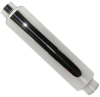 Car Silencers Car Exhaust Systems Muffler Middle Pipe Silver Stainless Steel Size O.D 51MM 57MM 63MM 70MM 76MM Exhaust Muffler(Ength 500mm 76MM)