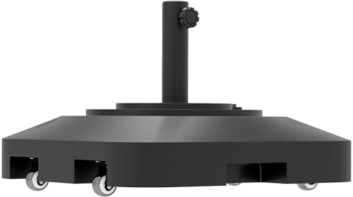 Outsunny Base per Ombrellone a Rotelle, Ø38/48 mm, 48x48x32.5 cm, Nero