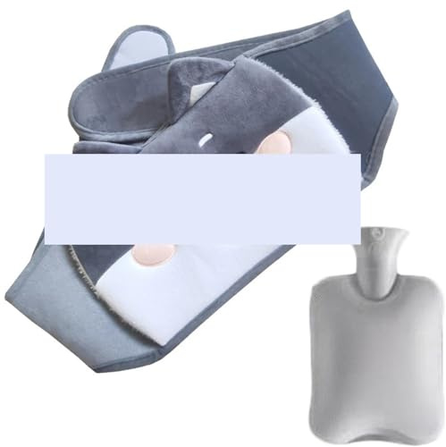 Bolsa de agua caliente, 2 uds bolsa de banda calentamiento Abdominal estomacal cinturón cubierta cintura caliente(Grijs)
