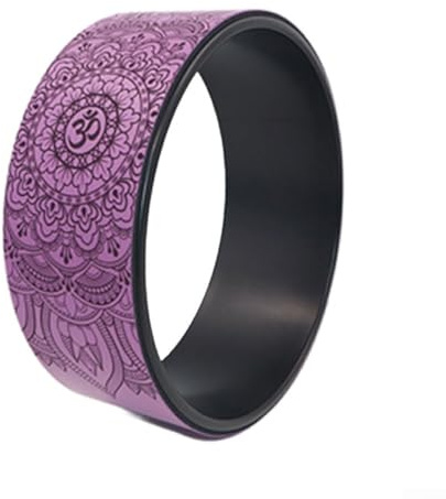 Rueda de yoga para extensión torácica y mejora de la postura, apto para aplicaciones de estudio de yoga en casa, gimnasio (color morado)