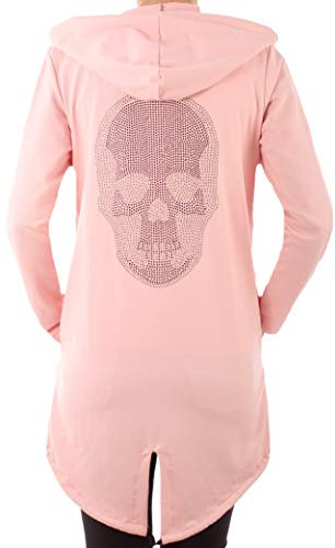 Fashion You Want Damen Cardigan Sterne Star Strick Strickjacke Bolero Mantel Jacke (38/40, rosa)