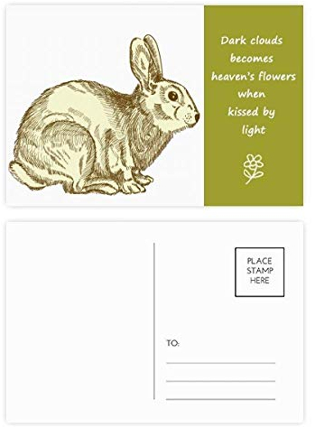 Ostern Religion Festival Bunny Culture Poesie Postkarten-Set, Danksagungskarte, Seite Postkarten, 20 Stück