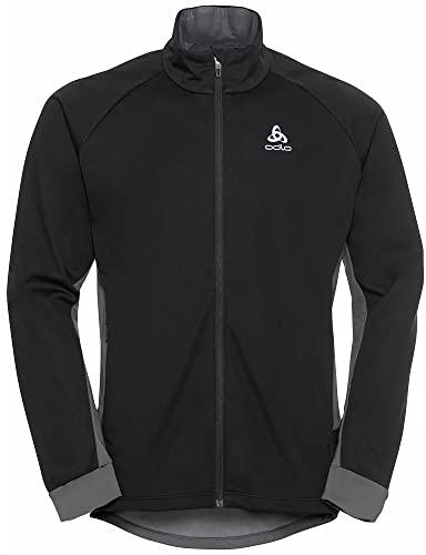 Odlo Herren Langlauf Jacke BRENSHOLMEN, black - new odlo graphite grey, XL