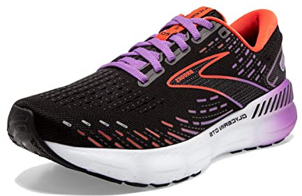 Brooks Women's Glycerin GTS 20 Running Shoe, Black Bellflower Fiesta, 7.5 UK