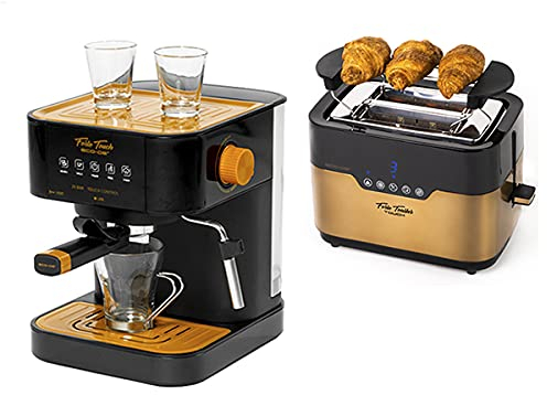 ECODE® Set Idee Regalo Piccoli Elettrodomestici Utili per Cucina e Casa, Offerta Macchina Caffè Espresso Cialde e Macinato + Tostapane 7 Livelli – Idea Regalo per Compleanno, Matrimonio ed Amici