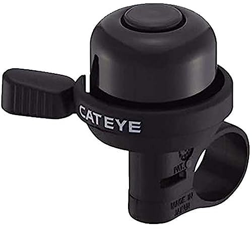 CatEye Wind Bike Bell - Lightweight Aluminium Bicycle Bell with Clear, Resonant Sound | Essential Cycle Ringer for Adult Road Bikes & Commuters | Fits All Handlebars | PB-100AL | Bike Accessories