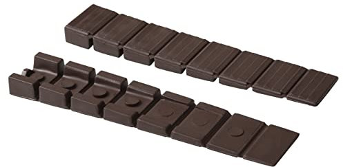 IPEA Cunei per Mobili e Armadi, 25 Pz, Spessori a Cuneo con Punti di Rottura Teorici, Made in Italy, Spessore di Livellamento Pavimento, Cunei di Arresto per Bilanciamento Piani, Marrone