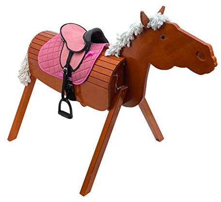 Sweety Toys 14026 Outdoor Gartenpferd Holzpferd OTTO Größe XL mit Sattel rosa