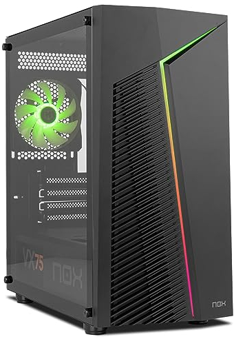 NOX XTREME PRODUCTS INFINITY ZETA - Mini Tower M-ATX/ITX ARGB Rainbow Dynamic, pannello laterale in vetro temperato, spazio per 6 ventole, compatibilità schede grafiche fino a 310 mm, USB 3.0, nero