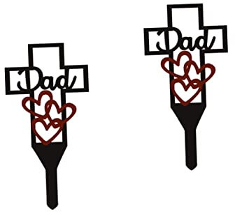 Yardwe 2pièces pour Cimetière Piquet Décoratif pour Marqueur De Sépulture Décoration De pour Vos
