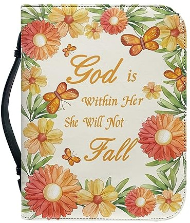 Dajingkj Bibelhülle Mit Reißverschluss Groß Leder Personalisiert Bibeltasche Damen Herren Tasche Bibel Buch Kirche Henkeltaschen