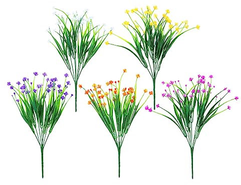 Abaodam 5stücke Täuschend Echte Kunstblumen Künstliche Blumenarrangements Simulationsblumen Für Wohnraumdekoration Hochzeit Geburtstagsgeschenk