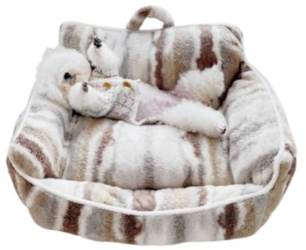 SAROSI Hundebett Katzenhöhlenbett Lammwolle Nest Haustier Katze Kitty Bett Haus Warm Welpen Haustier Hund Bett Chihuahua Teddy Bett Hund Matte Katze Schlafsack Zwinger Haustier-Katzenhaus