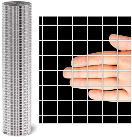 Edelstahl-Geschweißtes Drahtgeflecht, Hardware-Stoff-Metall-Hühnerdrahtgeflecht, 1/2 Zoll Nach Dem Schweißen Im Quadrat, Für Hühnerstall, Kaninchen, Garten, Obstkäfig, Tier, Leicht Zu Schneiden ( )
