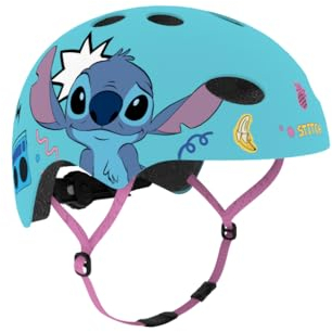 Seven Polska Disney Fahrradhelm Stitch, Roller Blades, Skater, 52-56cm, ab ca. 6 Jahre