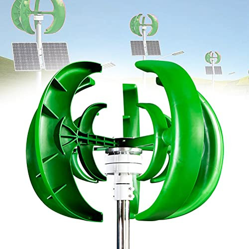 Aerogenerador Eolico 3000W 12V 24V Turbina Eólica Vertical Kit Wind Turbine Generador Vertical Trifásico De Imán Permanente Ca Con Controlador,para Casa,Granja,Autocaravana,Barcos,Green-24V