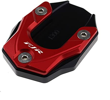 Lange Haltbarkeit Motorradständer Fußvergrößerer Seitenständerverlängerung Mit Logo Für Y&amaha FJR1300 FJR 1300 2001-2019(Rosso)